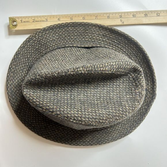 Vintage Young An L Fedora Wool Blend Tweed Hat Brown No Imperfections - Picture 2 of 6